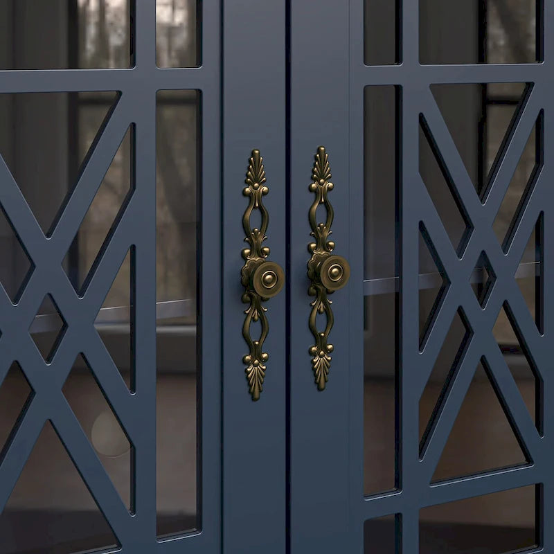 55 Vintage Style Kitchen Accent Buffet Sideboard Cabinet w/ Drawers - 55 in Width