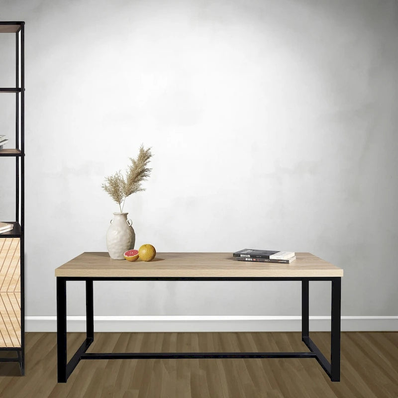 Bali Coastal Modern Coffee Table Natural Wood Top