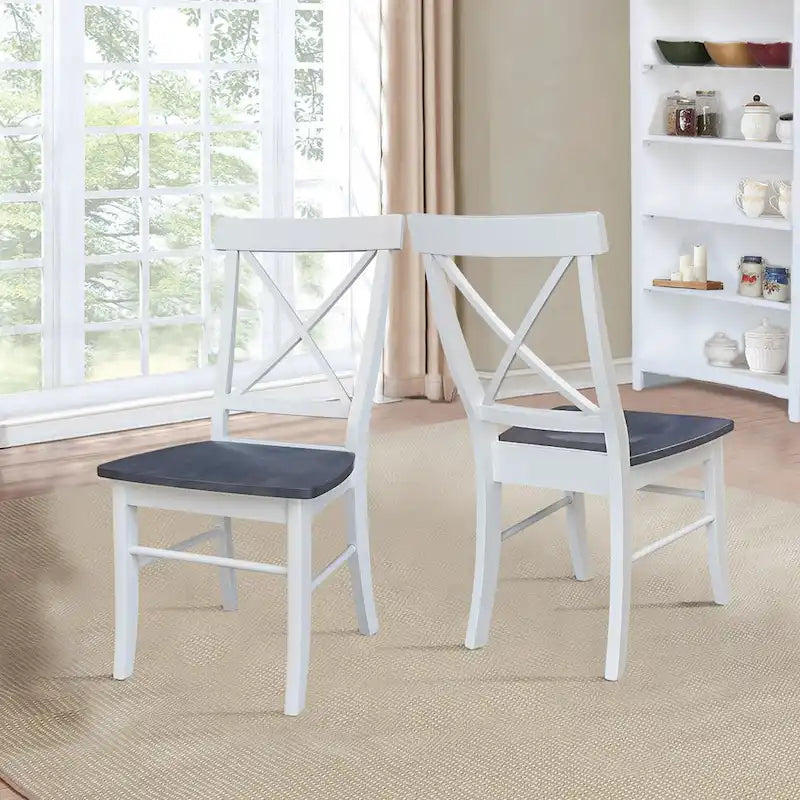 36 in Solid Wood Round Top Pedestal Dining Table with 4 Dining Chairs