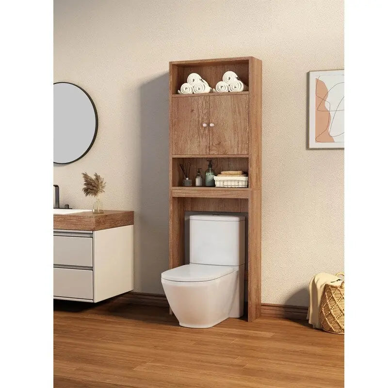 Home Bathroom Shelf Over-The-Toilet, Bathroom Storage Cabinet Organizer Space Saver