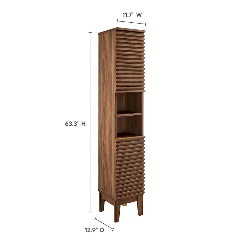 Render Tall Narrow Bathroom Storage Cabinet