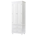 Tall Storage Cabinet with Two Drawers for Bathroom