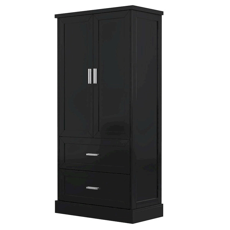 64 Tall Bathroom Storage Cabinet with Two Doors, Drawers