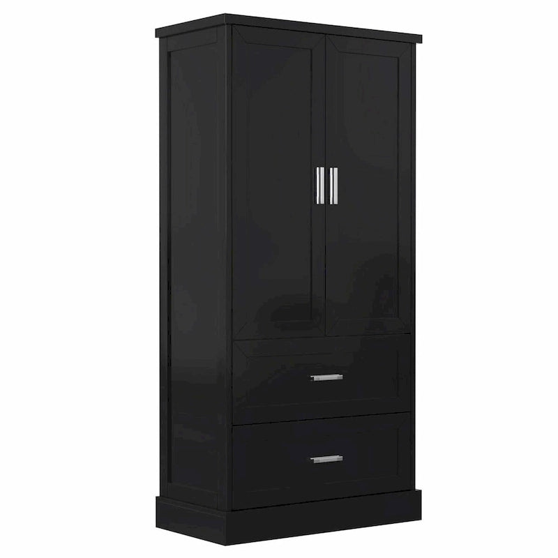 64 Tall Bathroom Storage Cabinet with Two Doors, Drawers