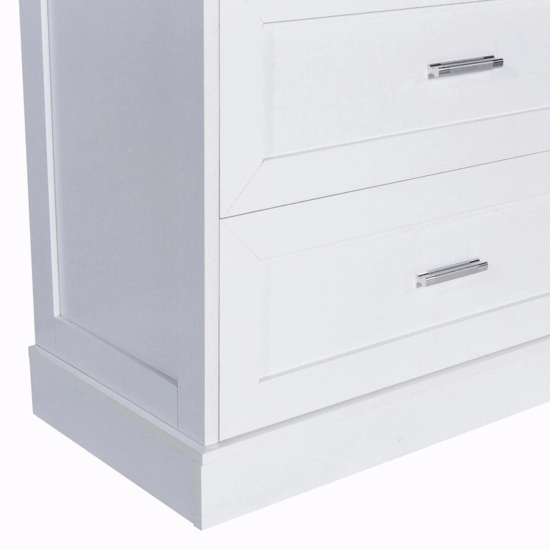 64 Tall Bathroom Storage Cabinet with Two Doors, Drawers