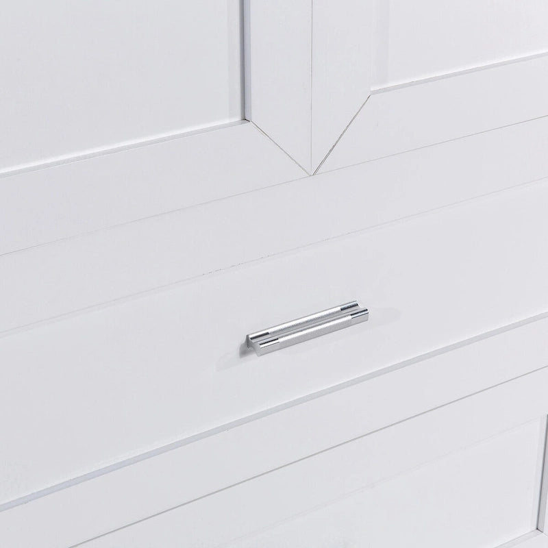 64 Tall Bathroom Storage Cabinet with Two Doors, Drawers