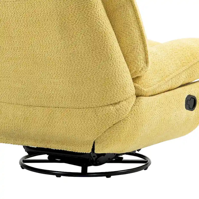 Modern Chenille 360-Degree Swivel Recliner, Set of 1