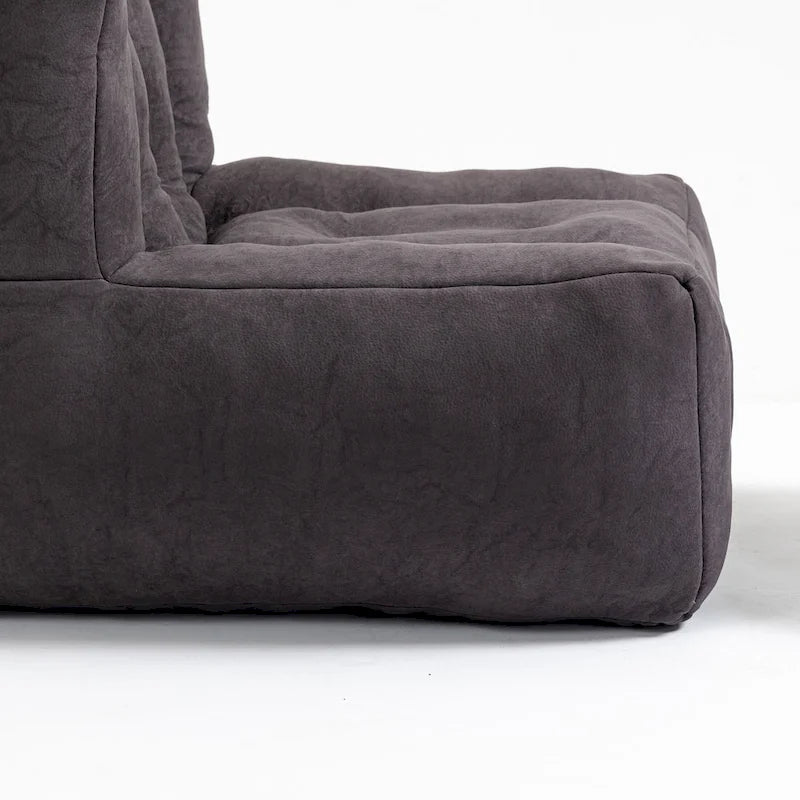 Oaks Aura Fluffy Bean Bag Chair, Super Soft Lazy Sofa Chair With Memory Foam And Ottoman, Indoor Modern Bean Bag Chair