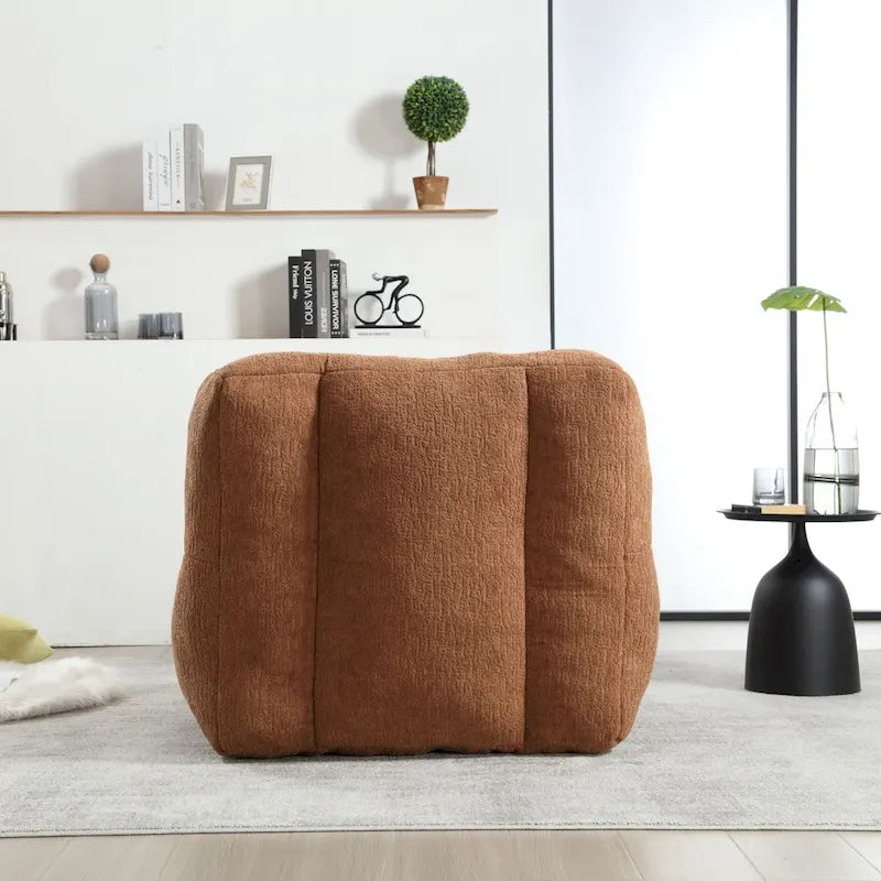 Oaks Aura Fluffy Bean Bag Chair, Super Soft Lazy Sofa Chair With Memory Foam And Ottoman, Indoor Modern Bean Bag Chair